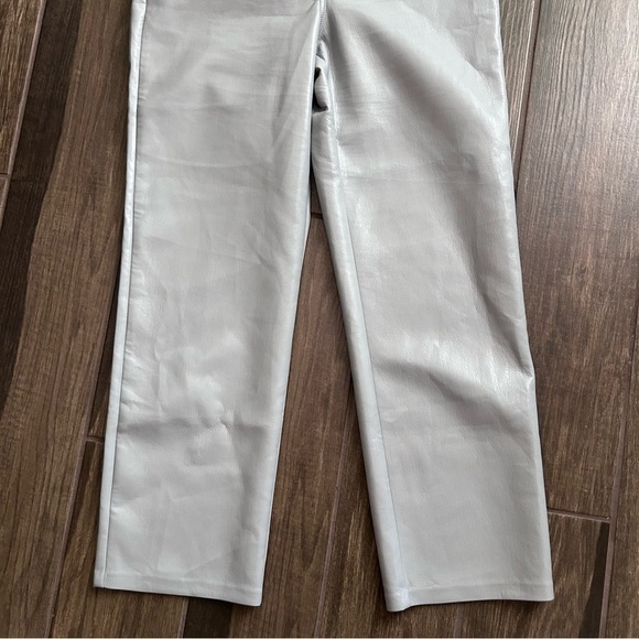 Aritzia Wilfred The Melina High Waisted Vegan Leather Pants in Morado Gray Sz 8 - Picture 5 of 12